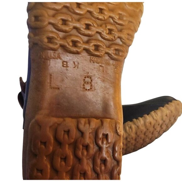 L.L. Bean Women's 8 Maine Hunting Shoe Brown/Black Leather Rubber Duck Boots - Picture 10 of 13